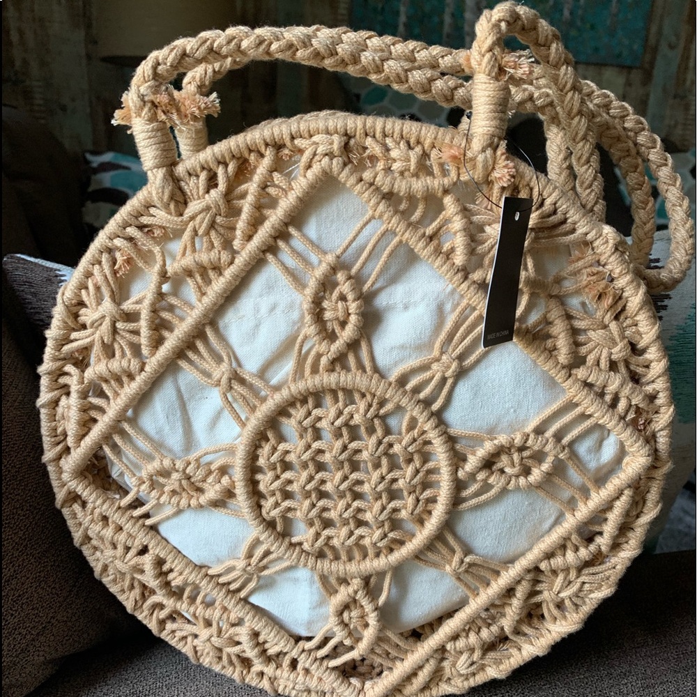 Macrame Rope Shoulder Bag - Picture 3 of 5